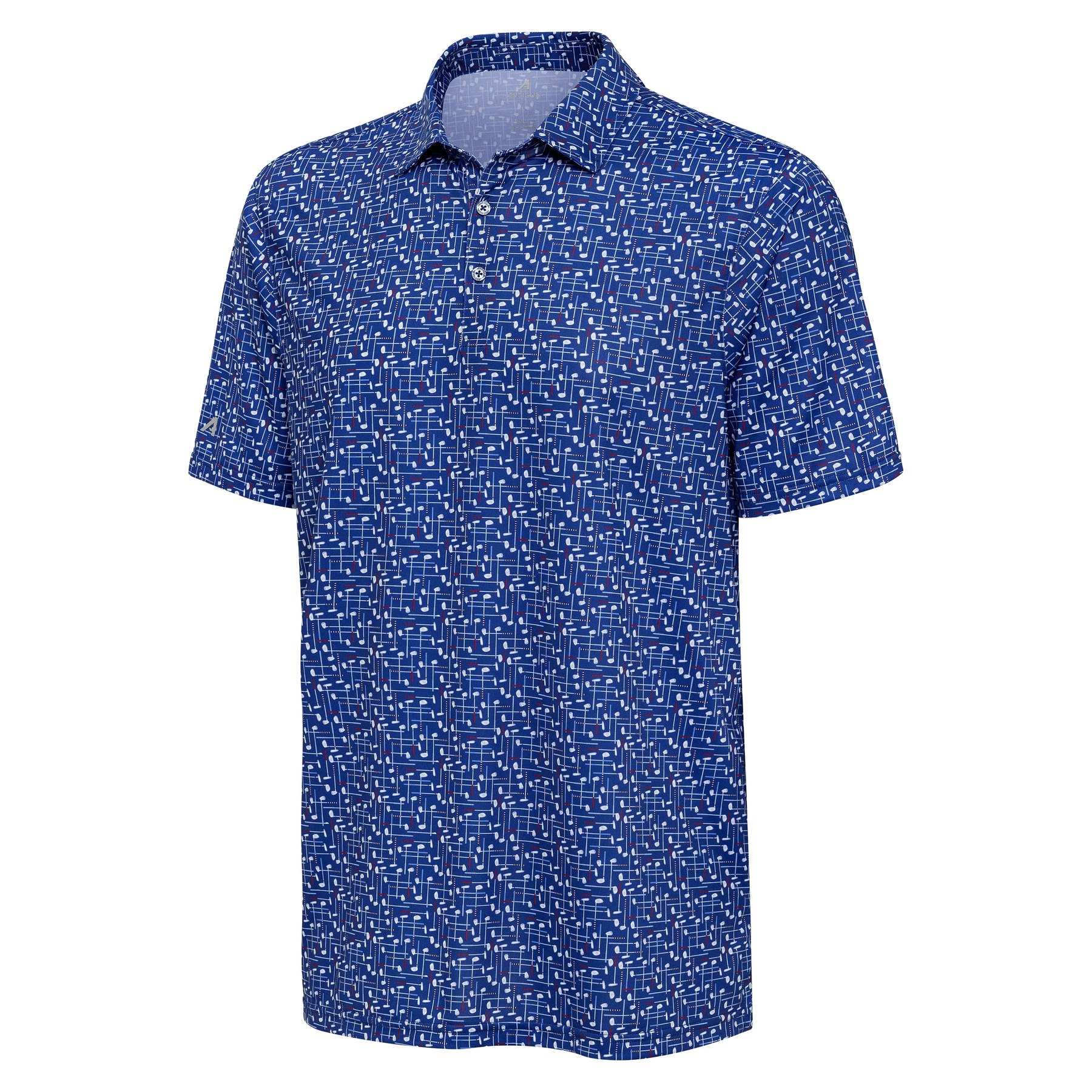 Original blue Antigua golf polo ghost product image on white background